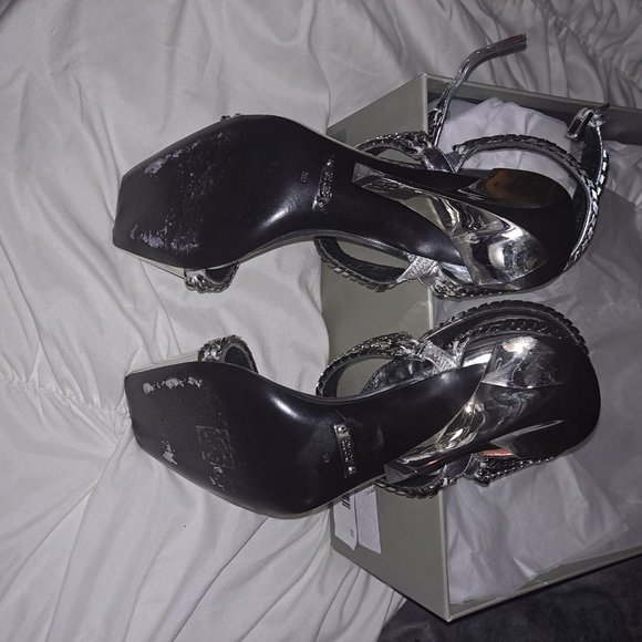TOM FORD Metallic Chain 105mm Pumps, Silver - Picture 4 of 6